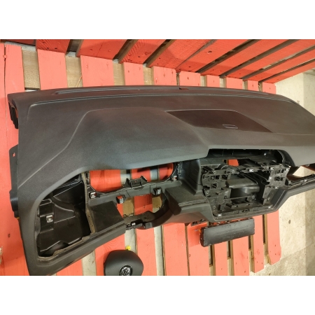 VOLKSWAGEN TOURAN 2016- DESKA ROZDZIELCZA konsola kokpit pulpit poduszki airbag pasy KOMPLET ORYGINALNY